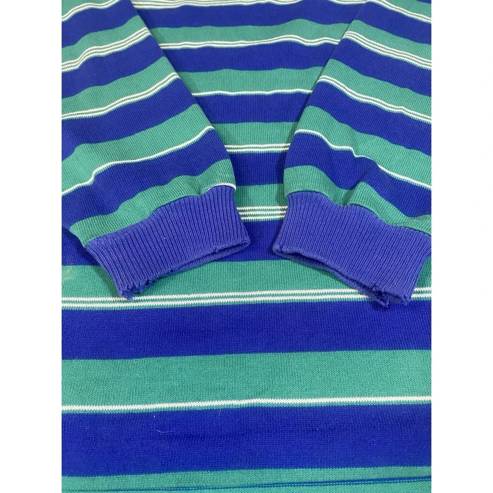 Lacoste vintage‎ striped rugby polo long sleeve shirt